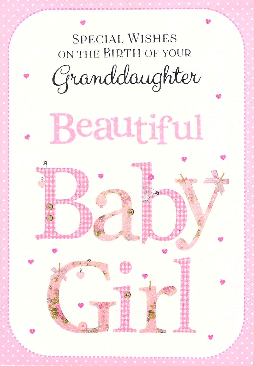 Birth (Granddaughter) - Greeting Card - Multi Buy - Free P&P