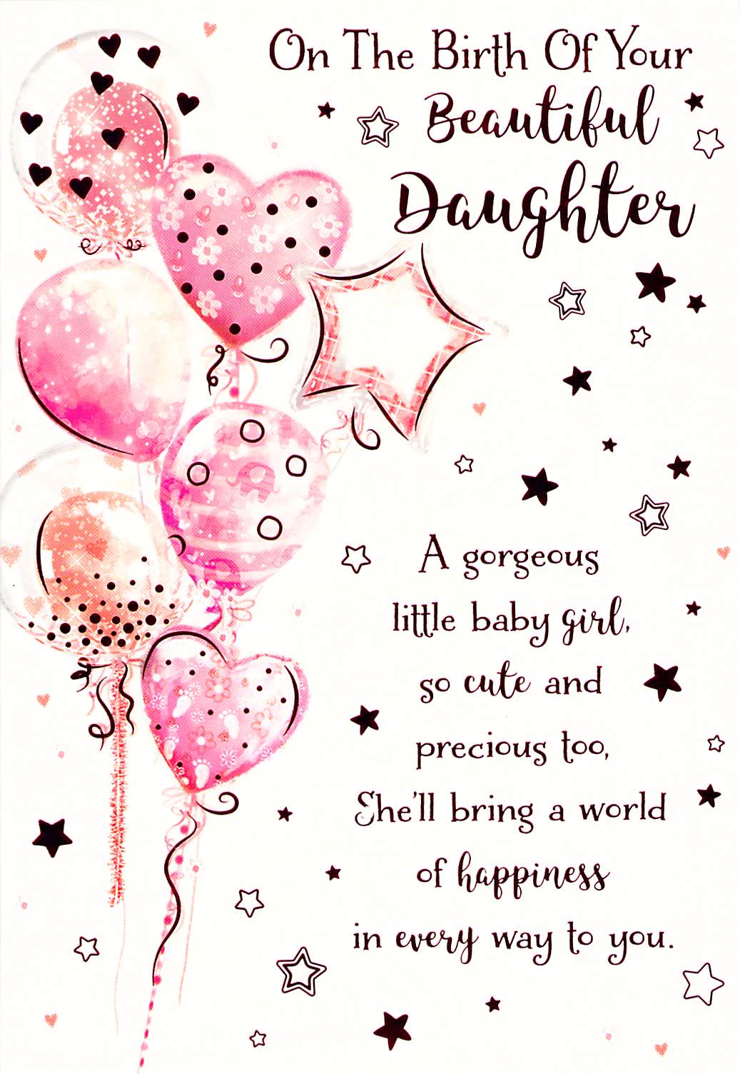 Birth - Daughter - Greeting Card - Multi Buy - Free P&P