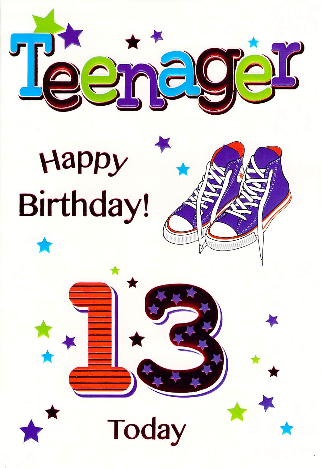 Teenager 13 Birthday -  Greeting Card - Multi Buy Discount