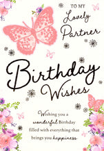 Load image into Gallery viewer, Birthday - Partner - Butterflies - Greeting Card - Multi Buy Discount
