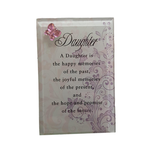 This Daughter - Glass Frame - Gift/Present - Ornament is a priced at £ 4.20 from Made To Be Treasured range. Produced by Generic for excellent quality