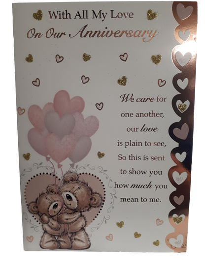 Anniversary - Our Anniversary - Gold Foil / Bears - Greeting Card
