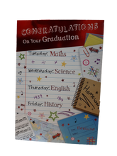 Load image into Gallery viewer, Congratulations On Your Graduation - Greeting Card - Journal - Free Postage
