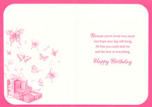 Load image into Gallery viewer, Birthday - Girlfriend - Pink Butterflies - Greeting Card
