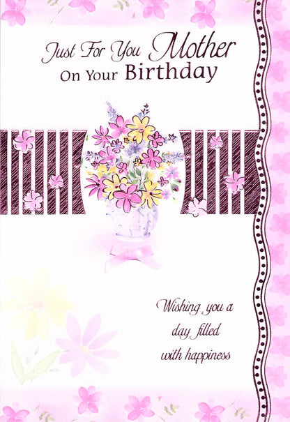 Birthday - Mother - Flowers - Greeting Card
