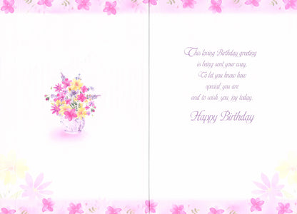 Birthday - Mother - Flowers - Greeting Card