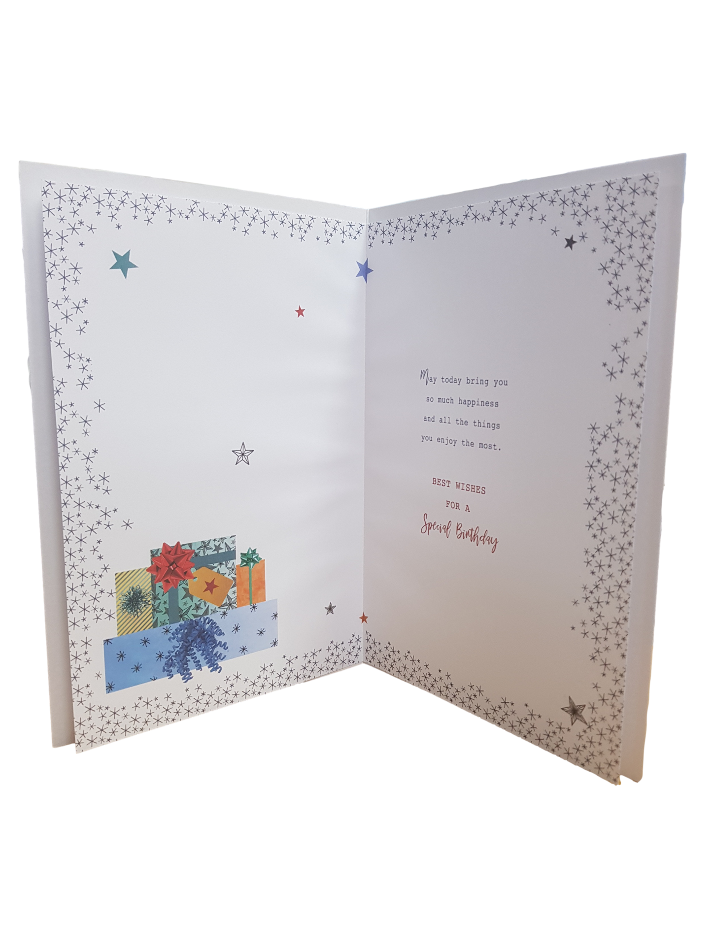 60th Birthday - Age 60 - Blue / Presents  -  Greeting Card