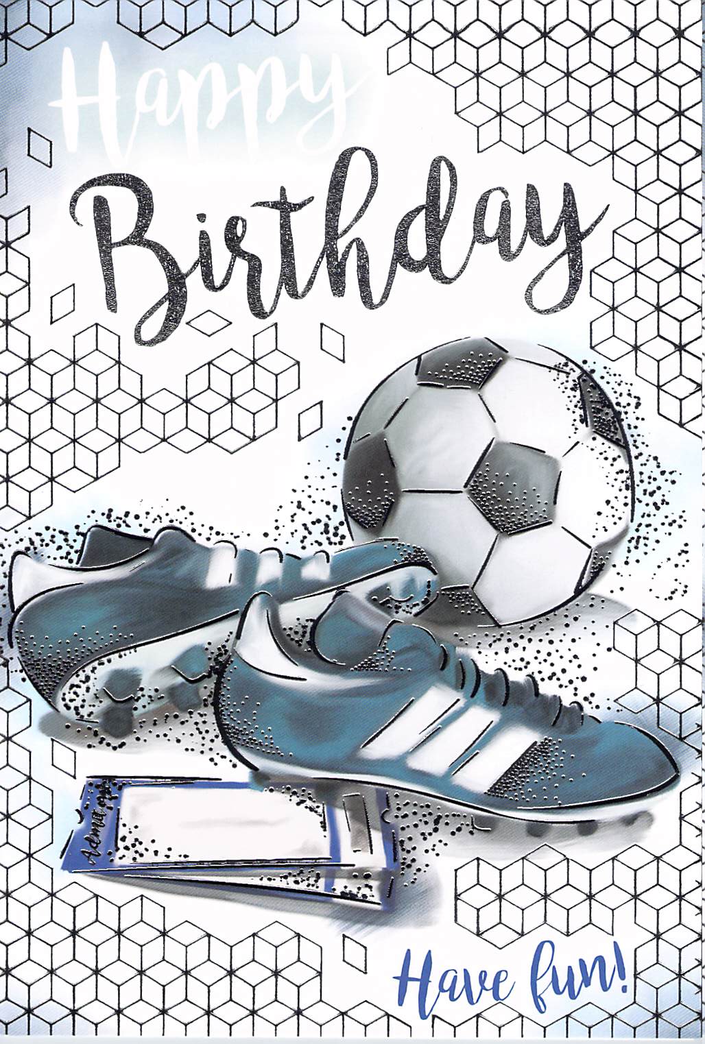 Birthday - Football - Unwrapped - Greeting Card - Multi Buy Discount