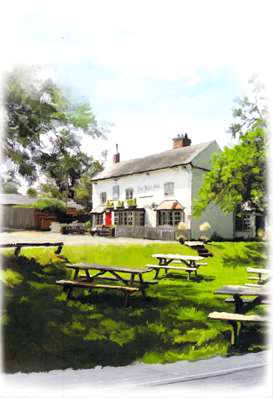 Blank Greeting Card - Pub Garden - All Occasions - Free Postage