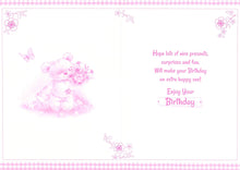 Load image into Gallery viewer, 5th Birthday - Age 5 - Greeting Card - Multi Buy Discount - Bear / Flowers
