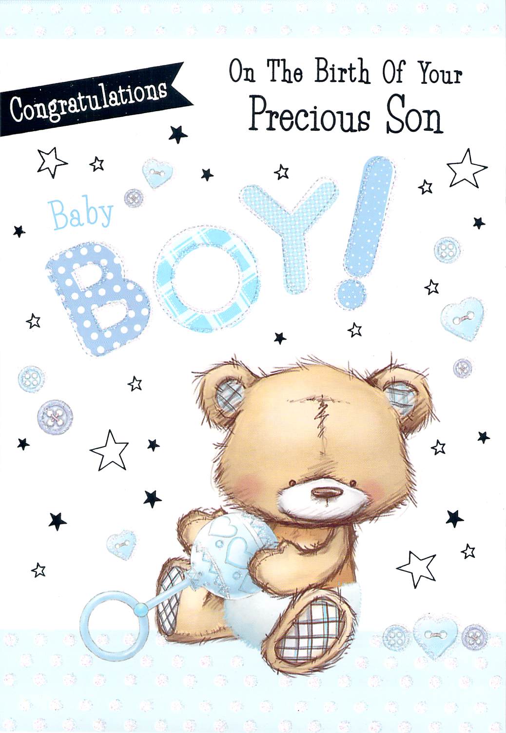 New Baby Birth - Son - Greeting Card - Multi Buy Discount