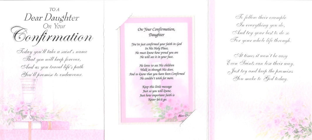 On Your Daughters Confirmation - Greeting Card - Multibuy