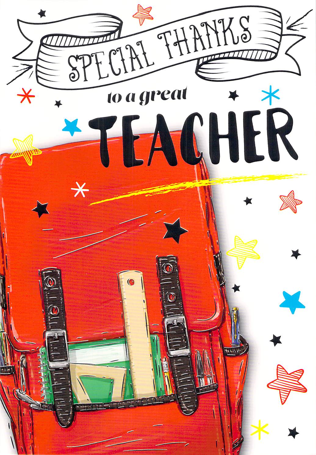 Thank You To A Great Teacher - Greeting Card - Free Postage