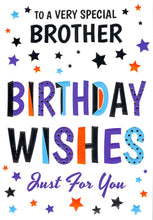Load image into Gallery viewer, Brother Birthday Card - Birthday Wishes - Greeting Card - Free Postage
