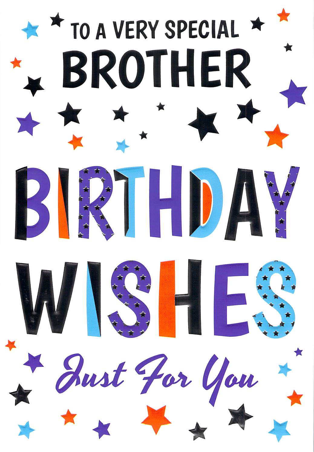 Brother Birthday Card - Birthday Wishes - Greeting Card - Free Postage