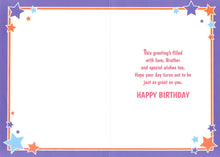 Load image into Gallery viewer, Brother Birthday Card - Happy Birthday - Greeting Card - Free Postage
