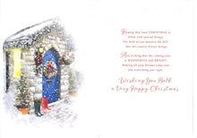 Load image into Gallery viewer, Christmas - Granddaughter &amp; Husband - Snow Door - Greeting Card
