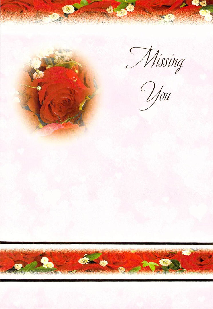 Missing You Greeting Card - Free Postage