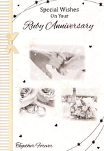 Load image into Gallery viewer, Ruby Anniversary - Greeting Card - Multi Buy Discount - Free P&amp;P
