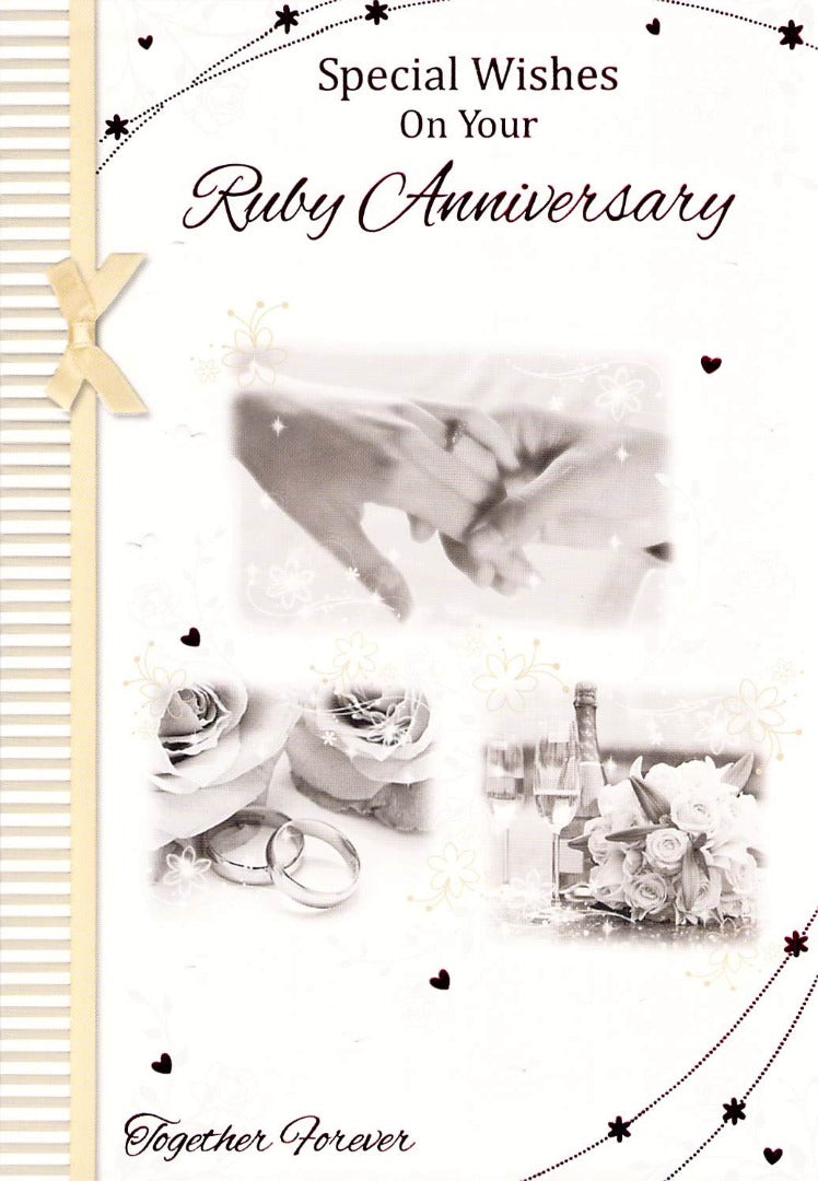 Ruby Anniversary - Greeting Card - Multi Buy Discount - Free P&P