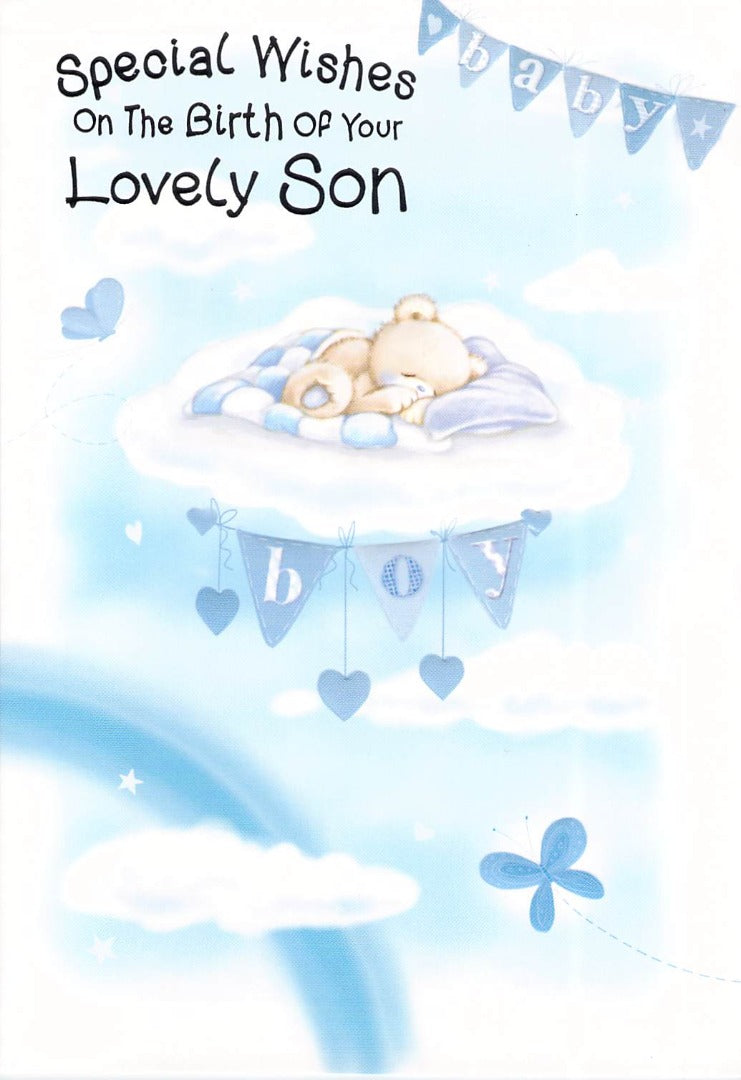 Birth - Son - Greeting Card - Free Postage