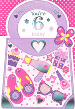 Load image into Gallery viewer, Age 6 Birthday - Greeting Card - Multi Buy Discount - Free P&amp;P
