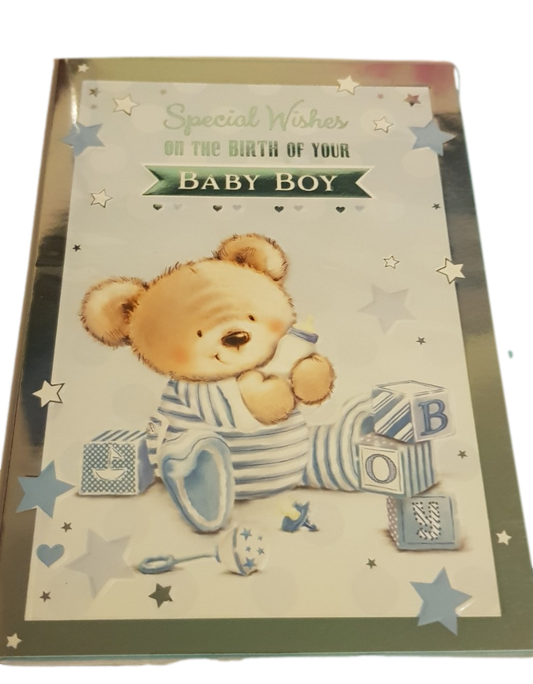 Birth Baby Boy - Greeting Card - Multi Buy Discount - Free P&P