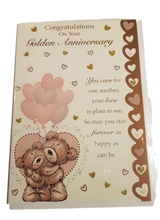 Load image into Gallery viewer, Golden Anniversary - Greeting Card - Multi Buy Discount - Free P&amp;P

