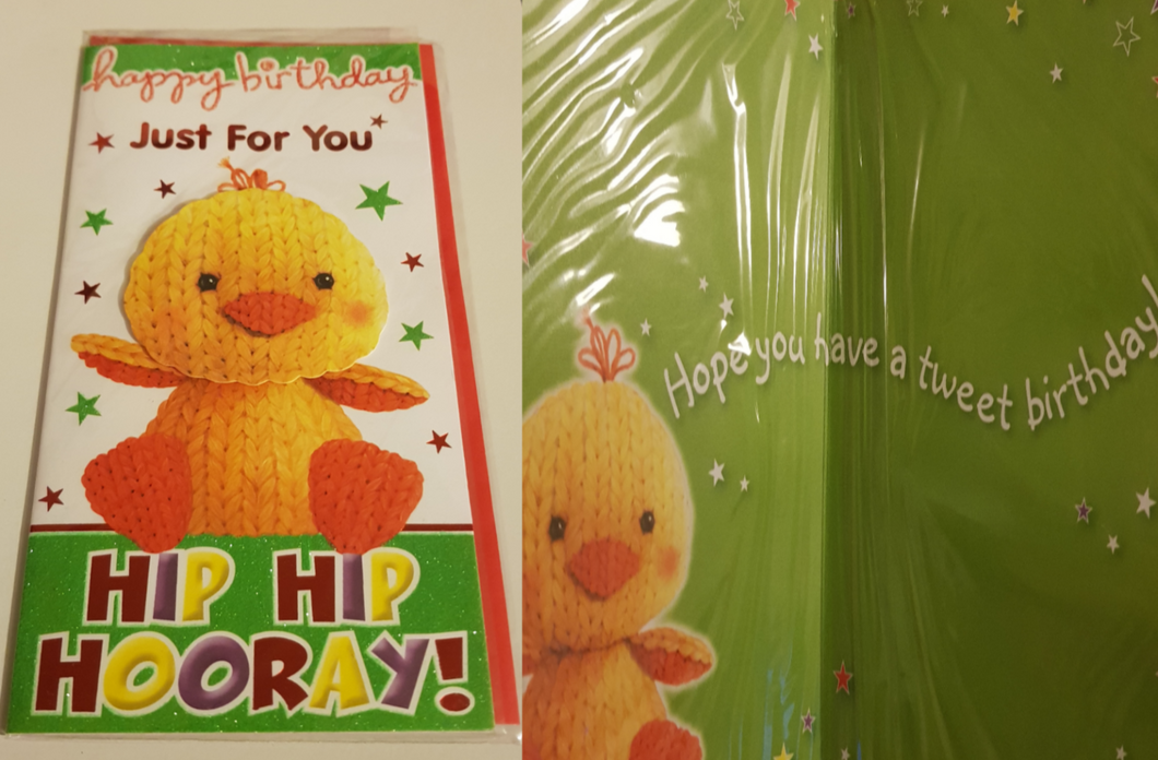 Birthday - Chick - Greeting Card - Free Postage