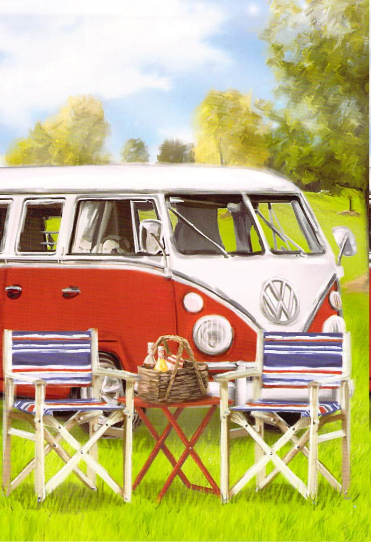 VW Camper (Blank) -  Greeting Card - Multi Buy Discount - Free P&P