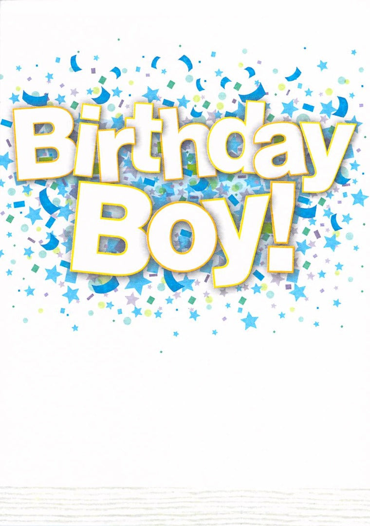 Birthday Boy Greeting Card - Free Postage