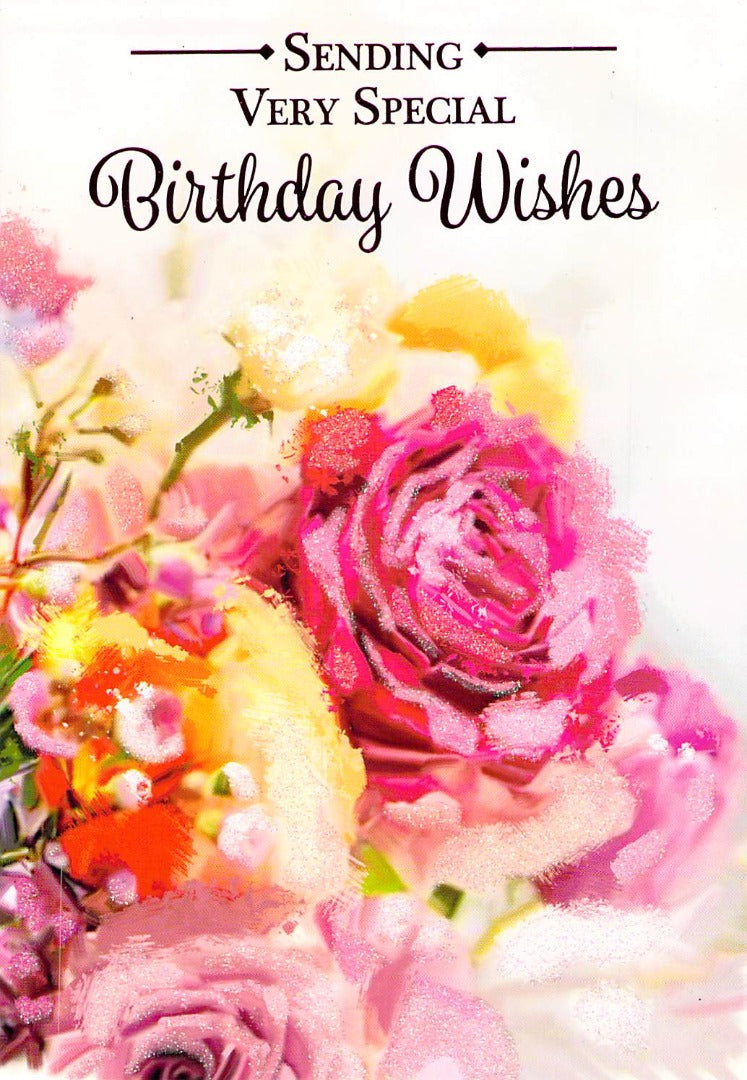 Birthday - General - Floral - Greeting Card - Free Postage