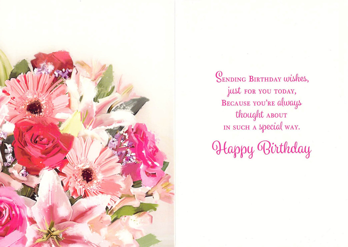 Birthday - General - Floral - Greeting Card - Free Postage