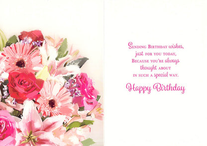 Birthday - General - Floral - Greeting Card - Free Postage