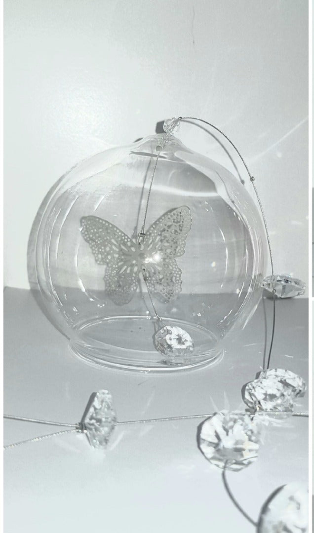 Butterfly - Glass Sun Catcher / Bauble - Gift Boxed -Free postage