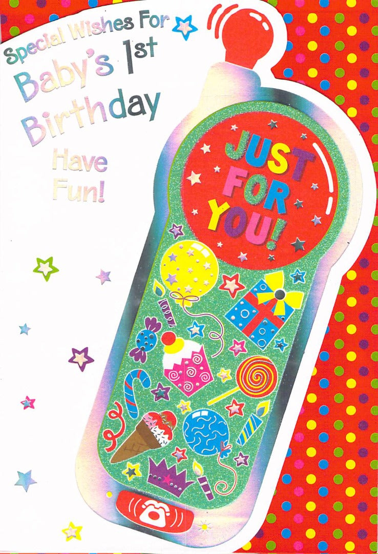 Birthday -1st Birthday - Greeting Card - Free Postage