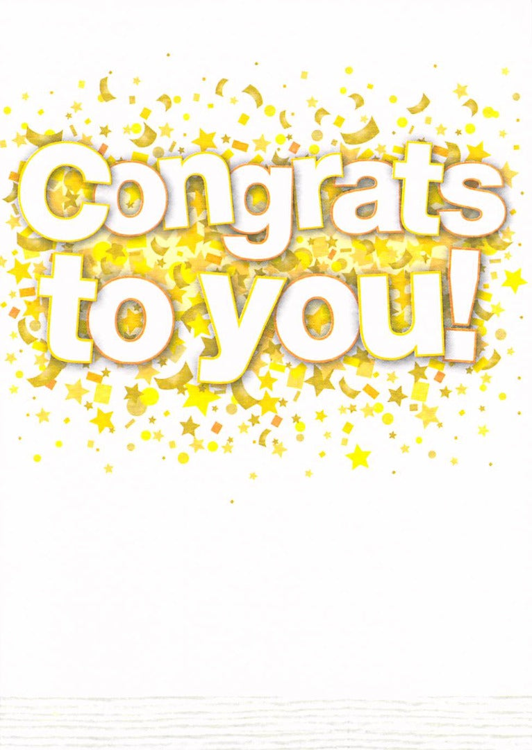 Congrats - Greeting Card - Free Postage