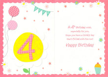 Load image into Gallery viewer, 4th Birthday - Greeting Card - Multi Buy Discount
