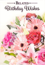 Load image into Gallery viewer, Birthday - Belated - Flower Bouquet - Greeting Card - Free Postage
