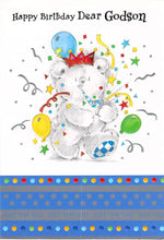 Load image into Gallery viewer, Birthday - Godson - Birthday Bear - Greeting Card - Free Postage
