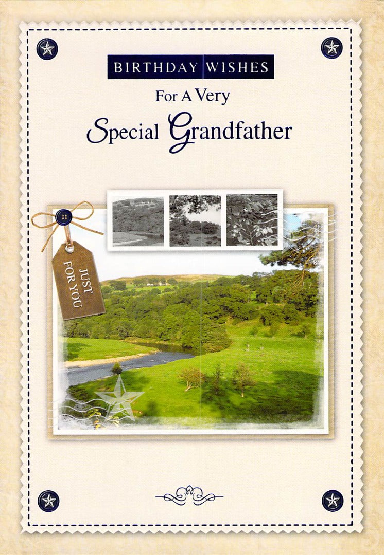 Birthday - Grandfather - Country - Greeting Card - Free Postage