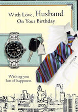 Load image into Gallery viewer, Birthday - Husband - Suit/Watch  - Greeting Card - Free Postage
