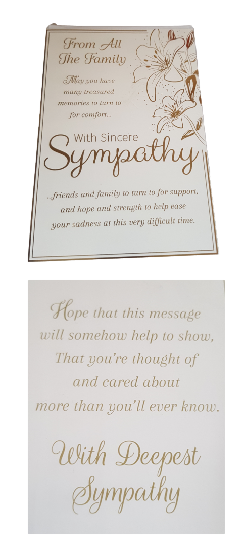 Sympathy  - From All The Family - Greeting Card