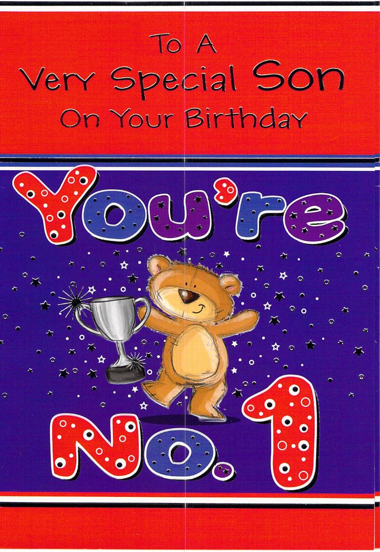 Son - Birthday - #1 - Greeting Card - Free Postage
