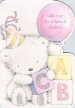 Load image into Gallery viewer, Godson - Birthday - Toys/Bear - Greeting Card - Free Postage
