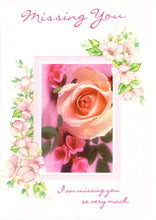 Load image into Gallery viewer, Missing You - Rose - Greeting Card - Free Postage
