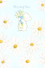 Load image into Gallery viewer, Missing You - Bear/Flowers - Greeting Card - Free Postage
