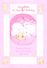 Load image into Gallery viewer, 1st Birthday - Daughter - Age 1 - Greeting Card - Multibuy
