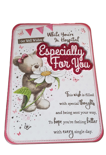 Get Well - Wile Your In Hospital  - Greeting Card - Free Postage