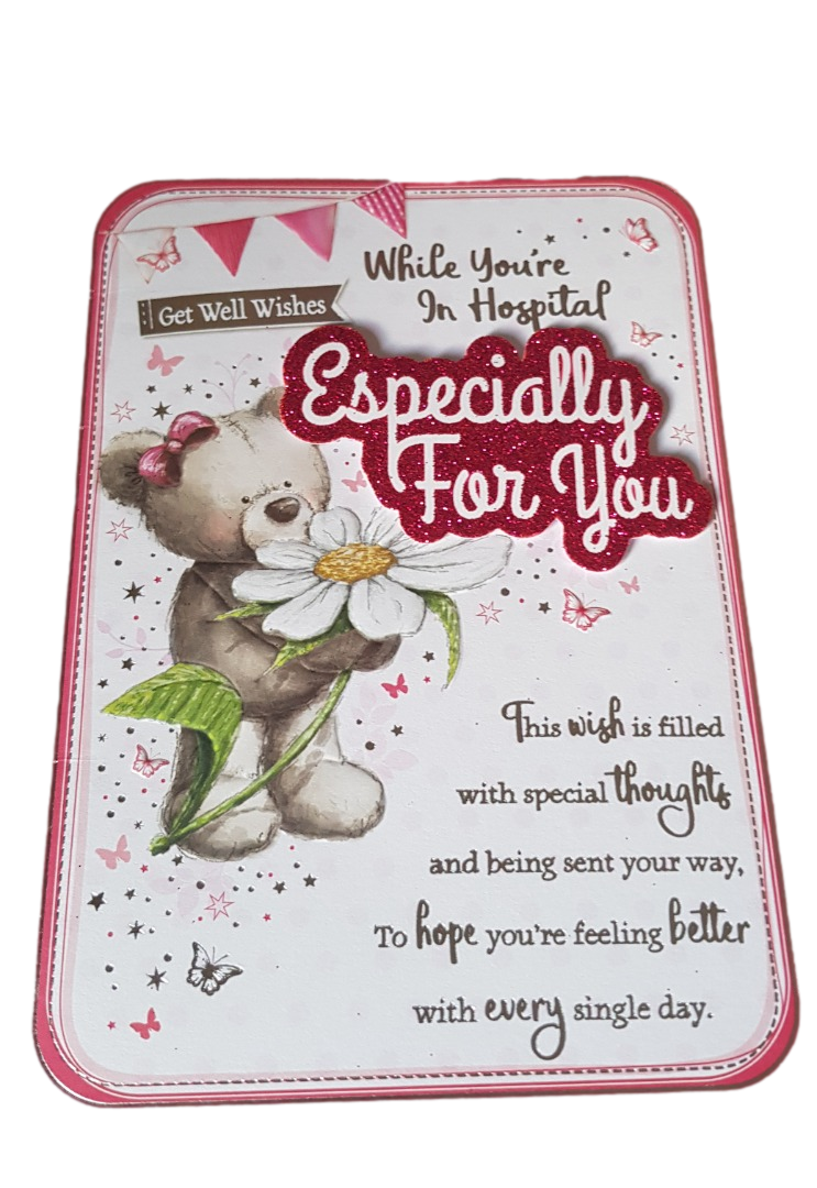 Get Well - Wile Your In Hospital  - Greeting Card - Free Postage